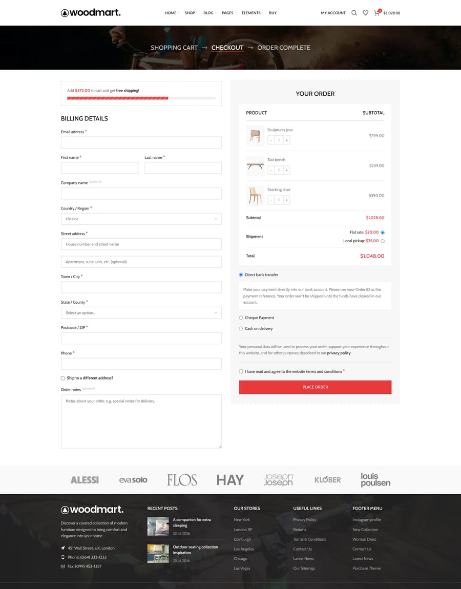 Bikes Checkout page