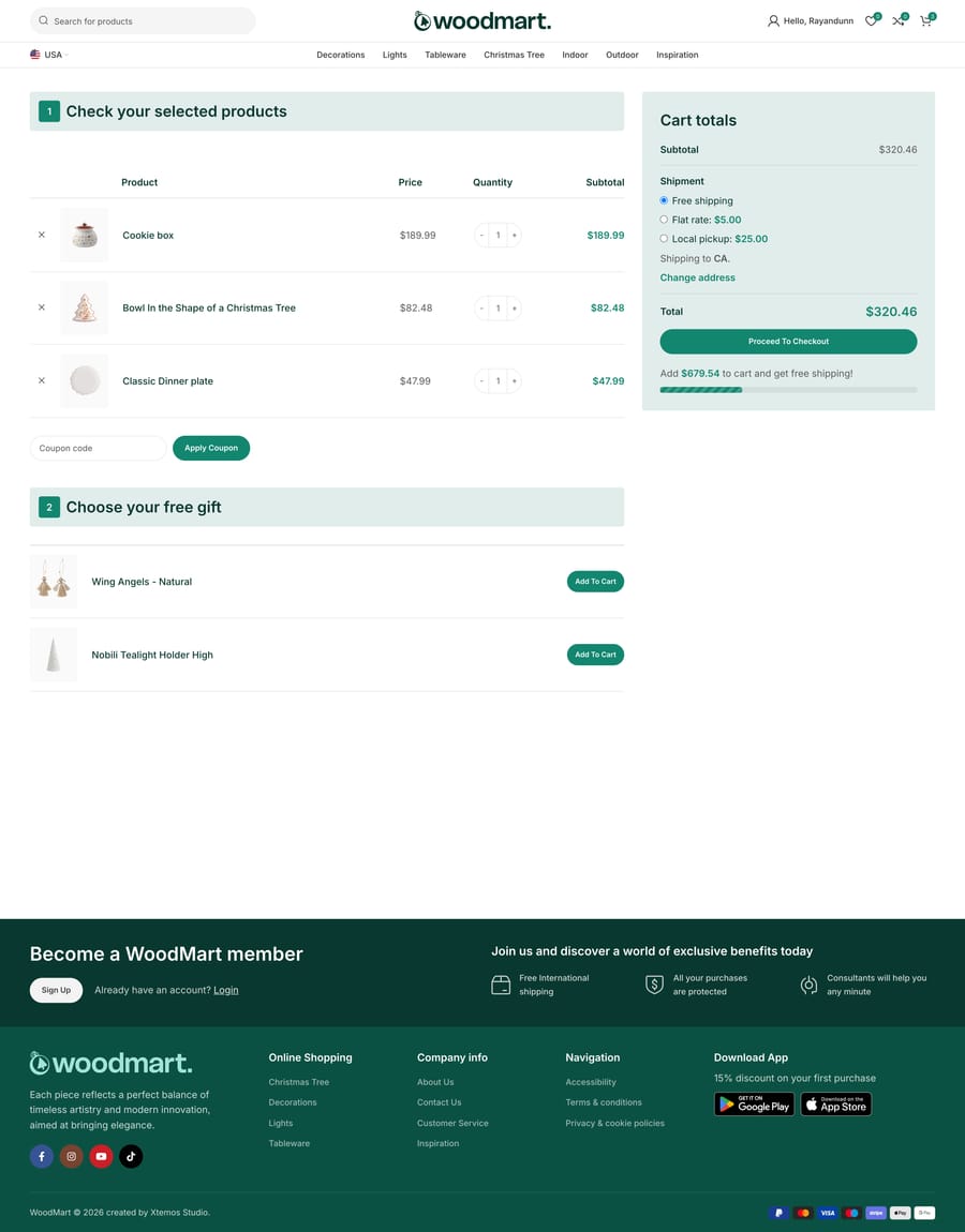 Christmas 2 Cart page