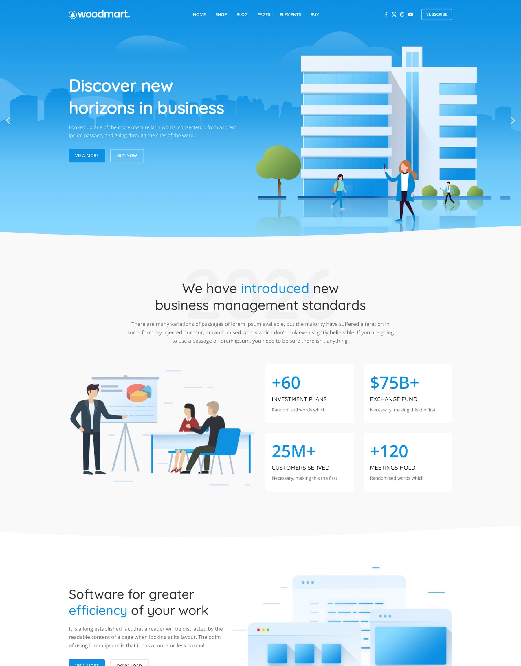 Corporate demo home page: Corporate WordPress theme