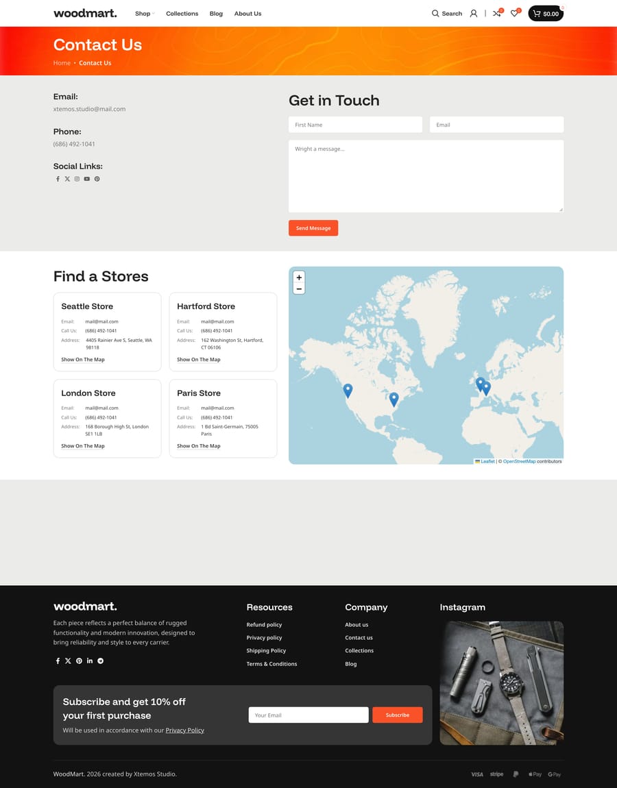 EDC Contact us page