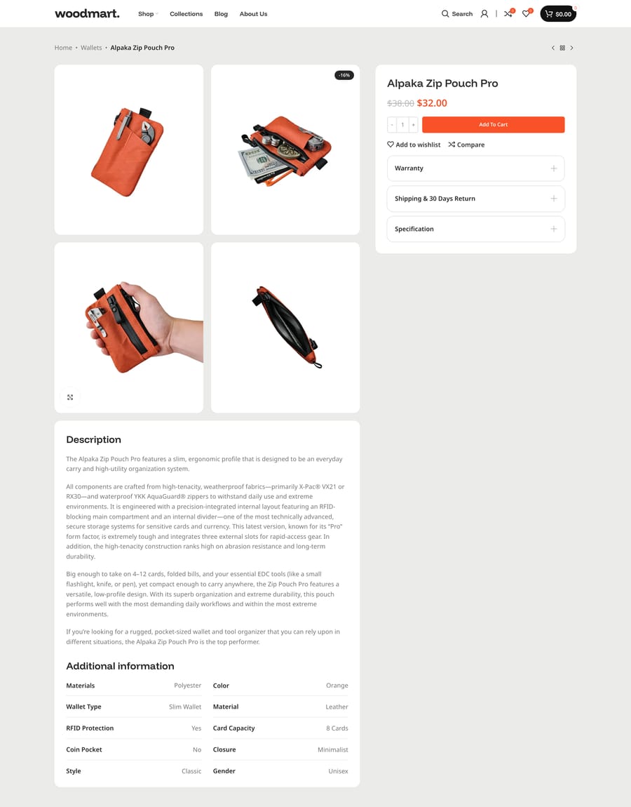 EDC Product page