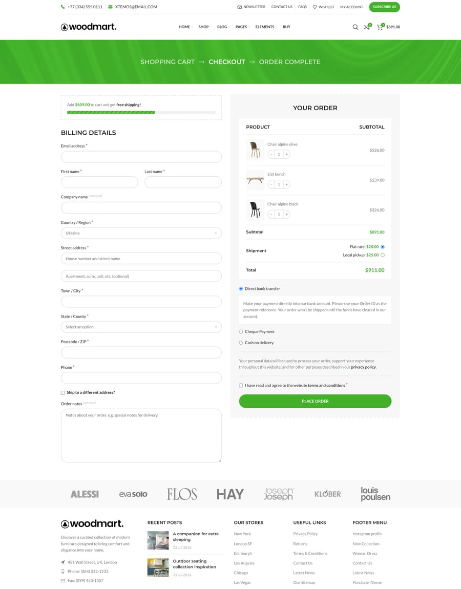 Electronics 2 Checkout page