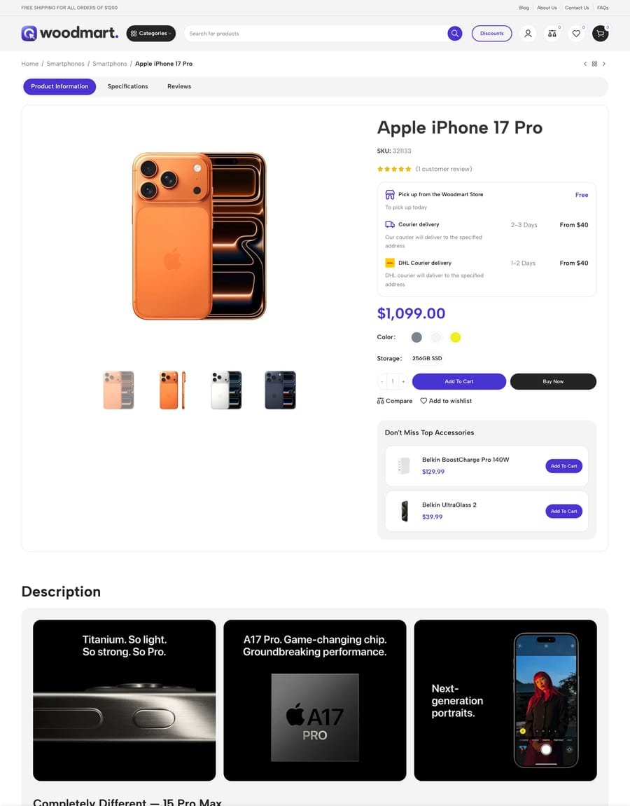 Electronics 3 Product page
