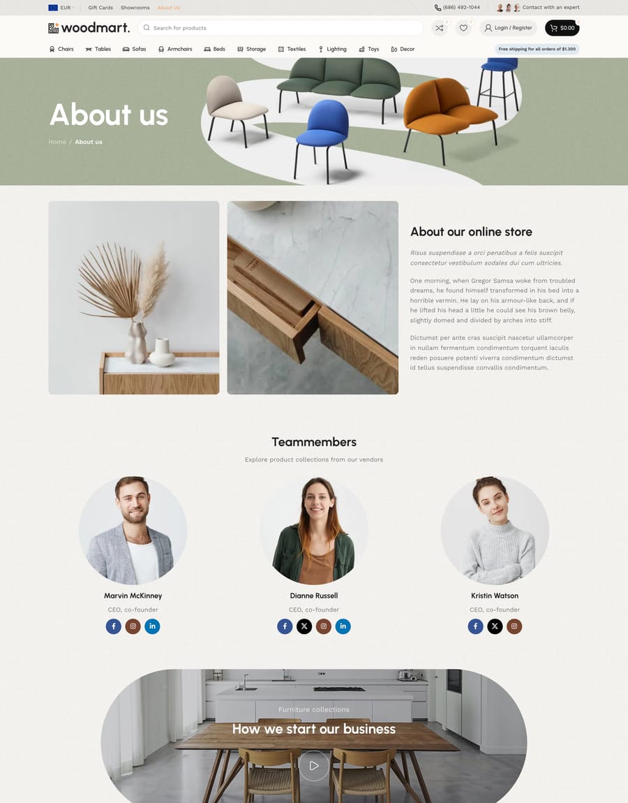 Furniture 2 About us page