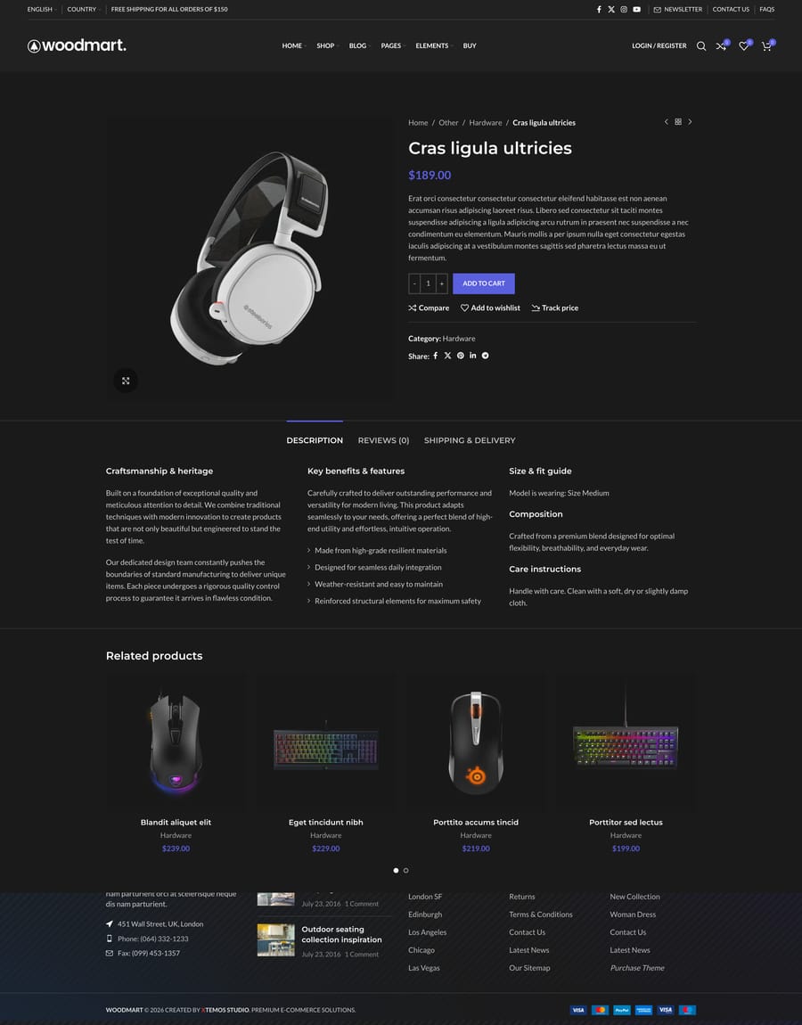 Hardware Product page