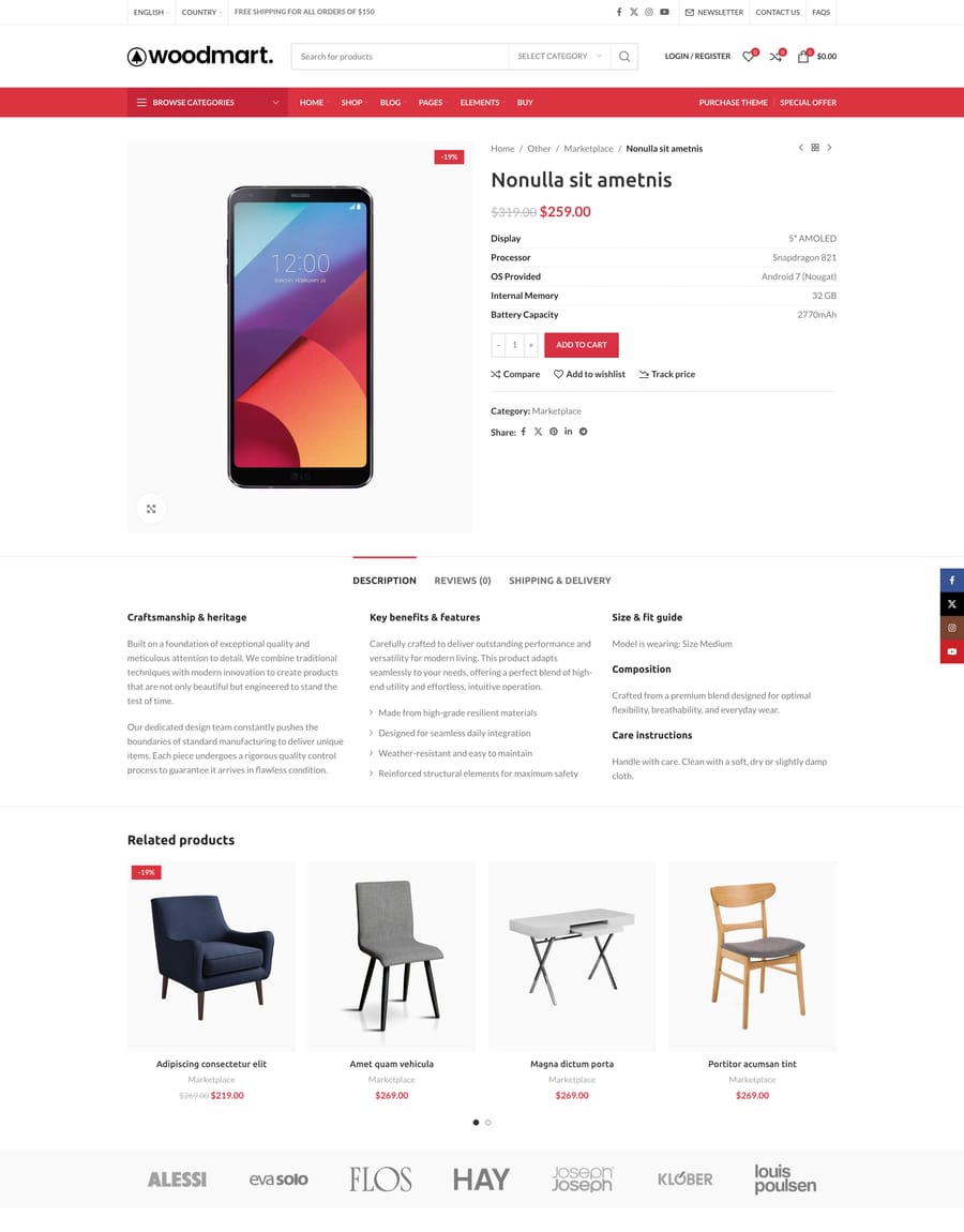 Marketplace Product page