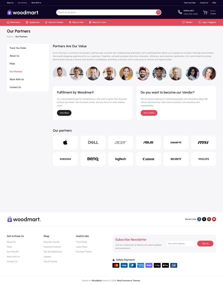 Marketplace 2 Our partners page