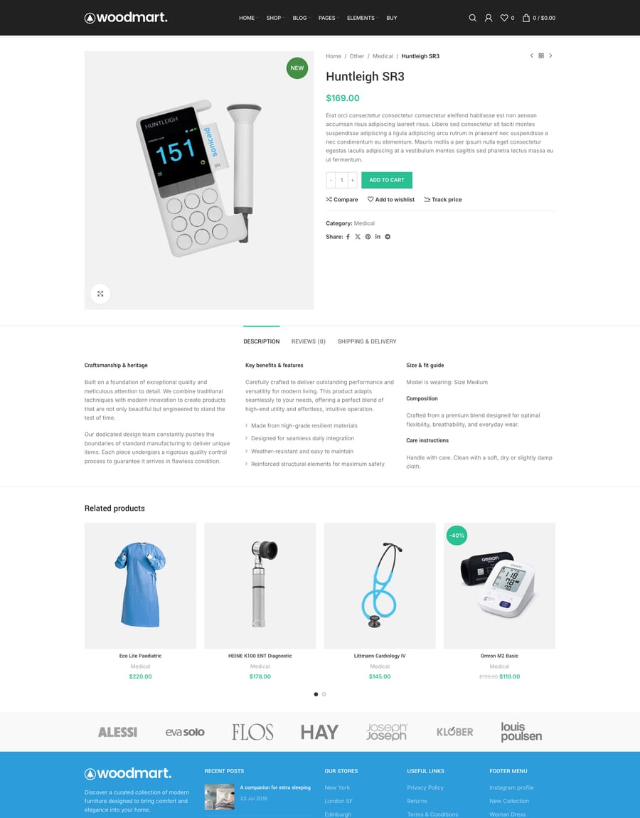Medical Product page