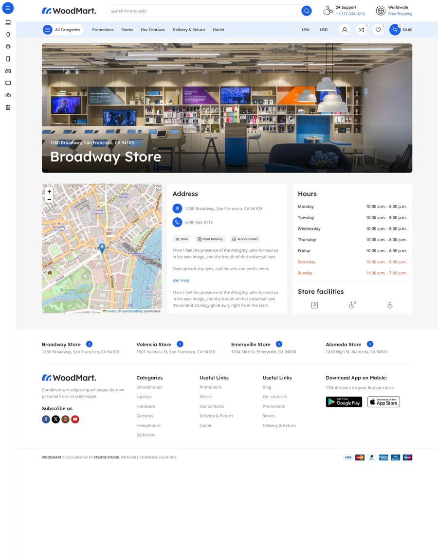 Mega Electronics Contact us page