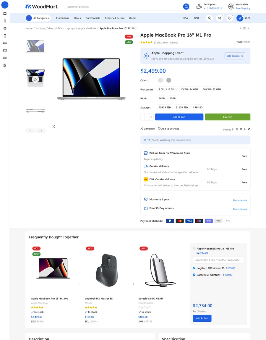 Mega Electronics Product page
