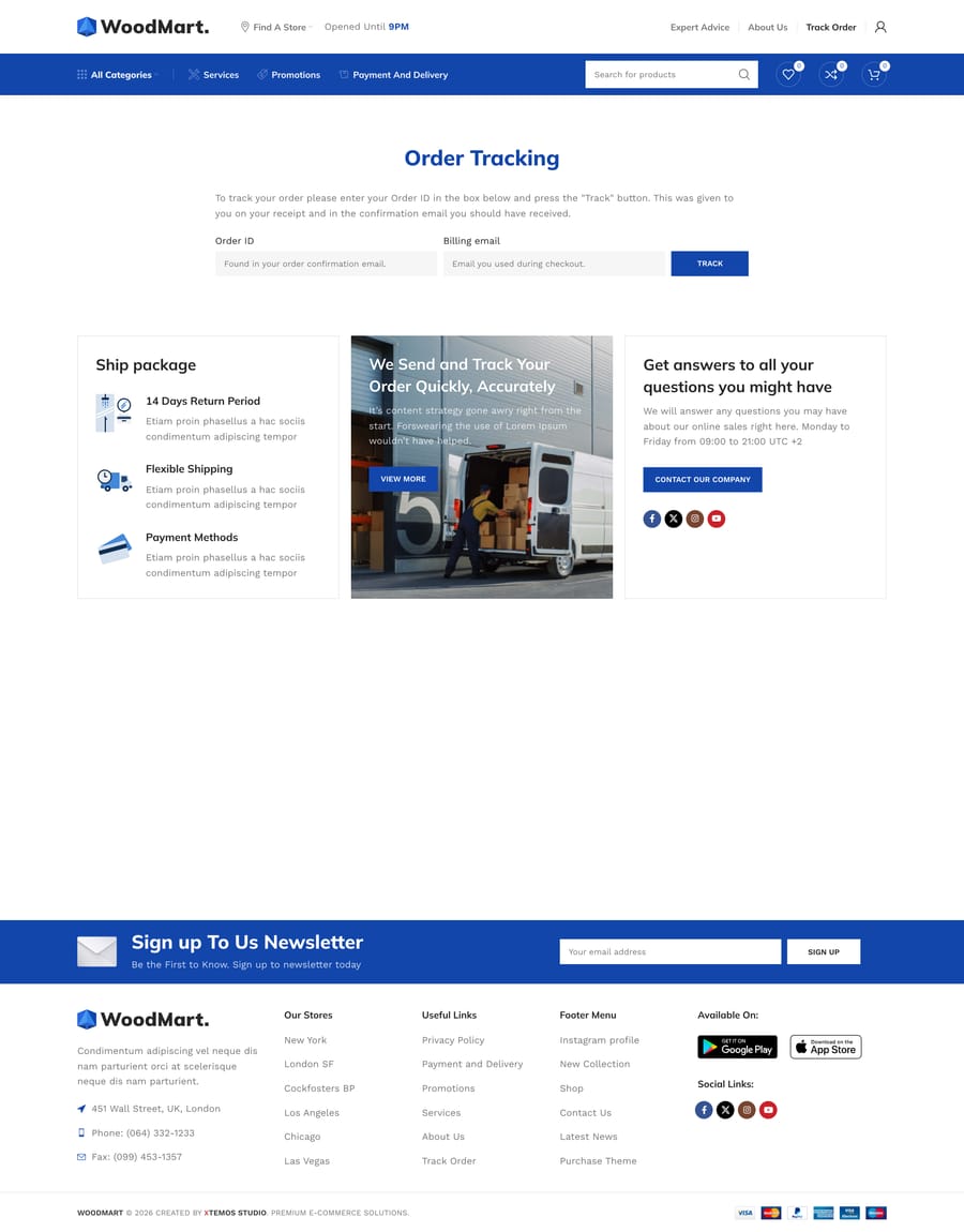Megamarket Track order page