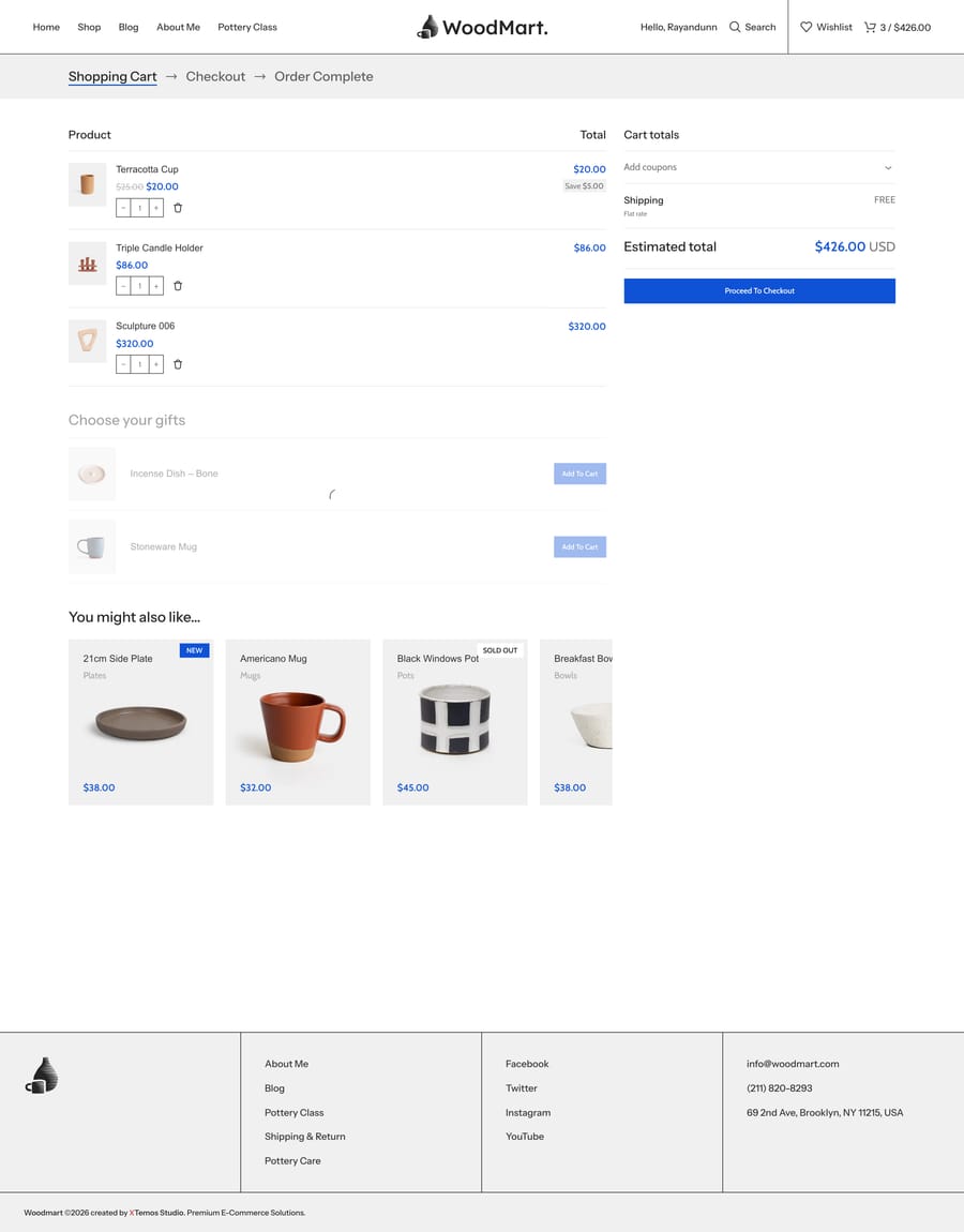 Pottery Cart page