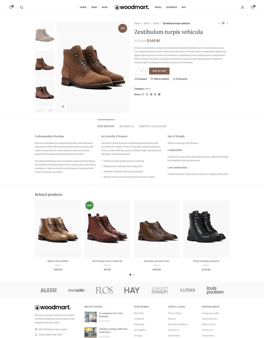 Shoes Product page