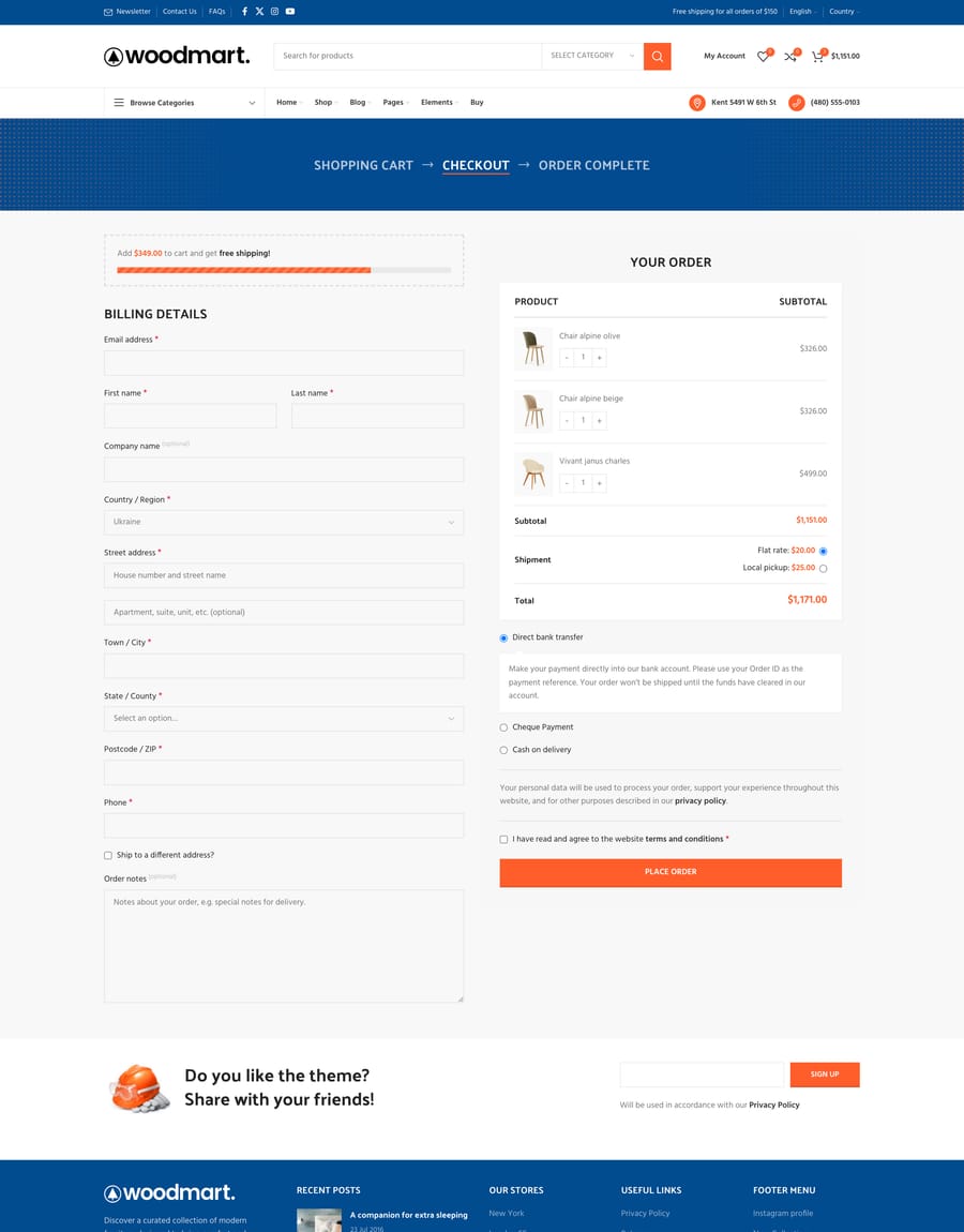 Tools Checkout page